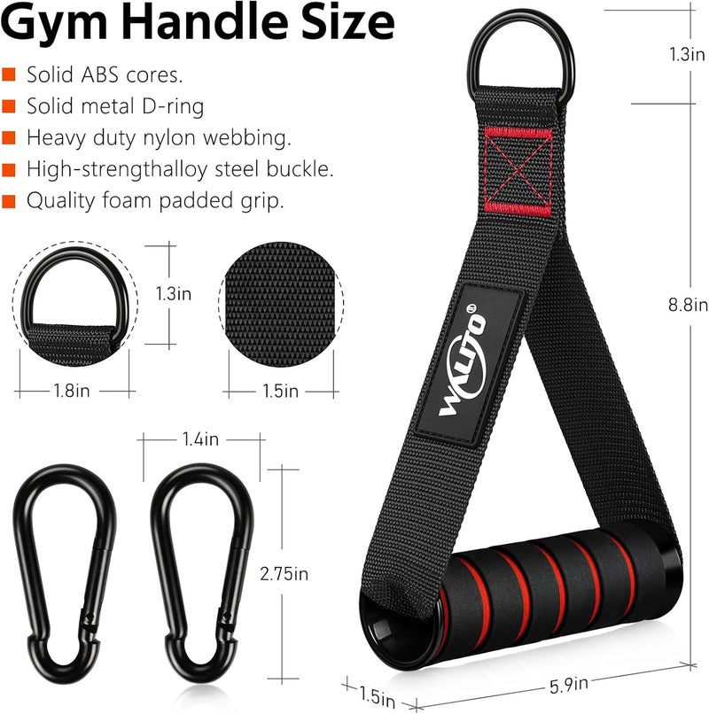WALITO Exercise Handles, Replacement Cable Machine Attachments for Home Gym Equipment, Pulley System, Pilates, Resistance Bands, Strength Trainer, Heavy Duty Working Out Handles - Image 2